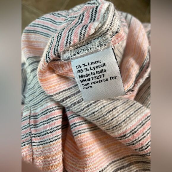 Nine West Peasant Sun Dress Maxi Stripes S - Picture 7 of 8